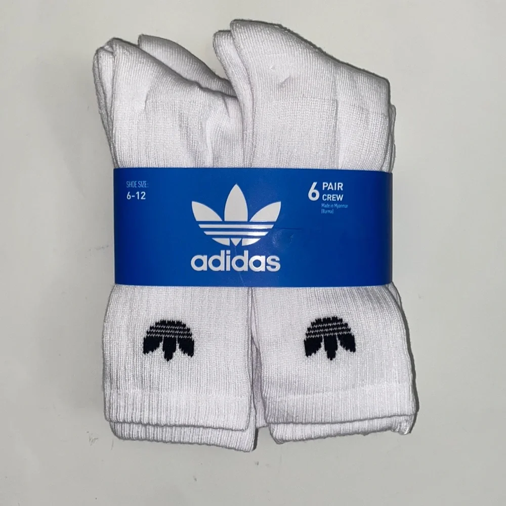 Adidas Originals trefoil Logo cushioned Crew Socks 12 pairs